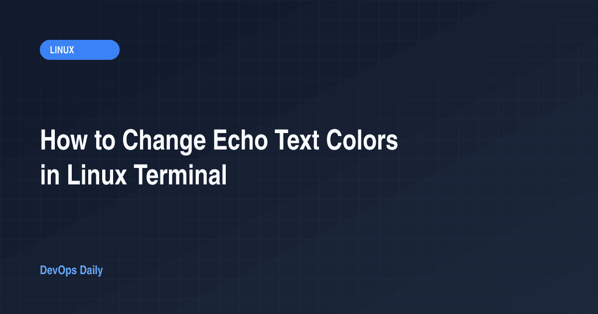 How to Change Echo Text Colors in Linux Terminal