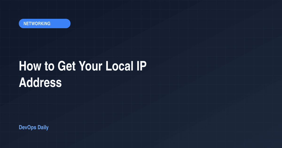 How to Get Your Local IP Address